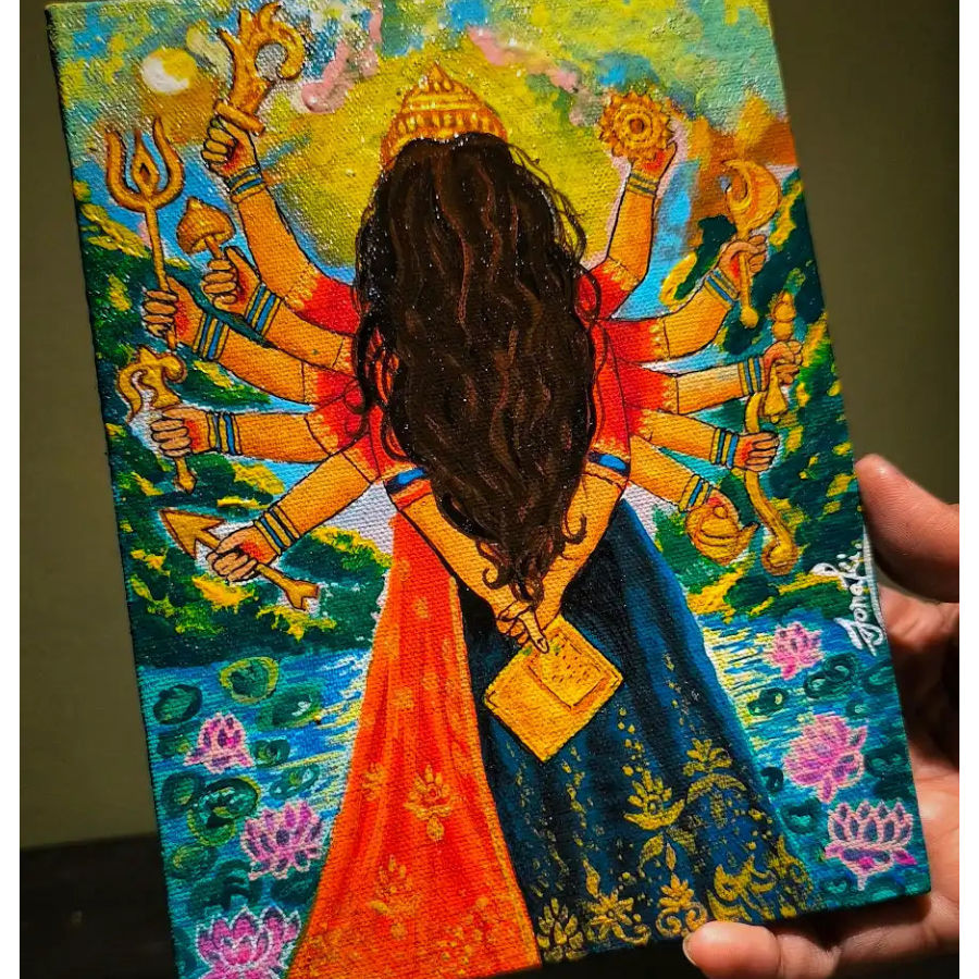 Handmade Acrylic Goddess Canvas