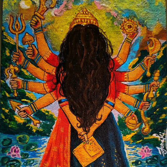 Handmade Acrylic Goddess Canvas