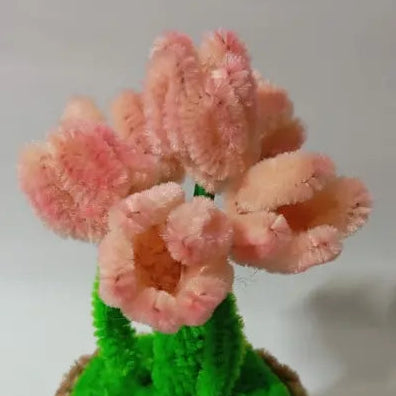 Handmade Velvet Tulip Pot