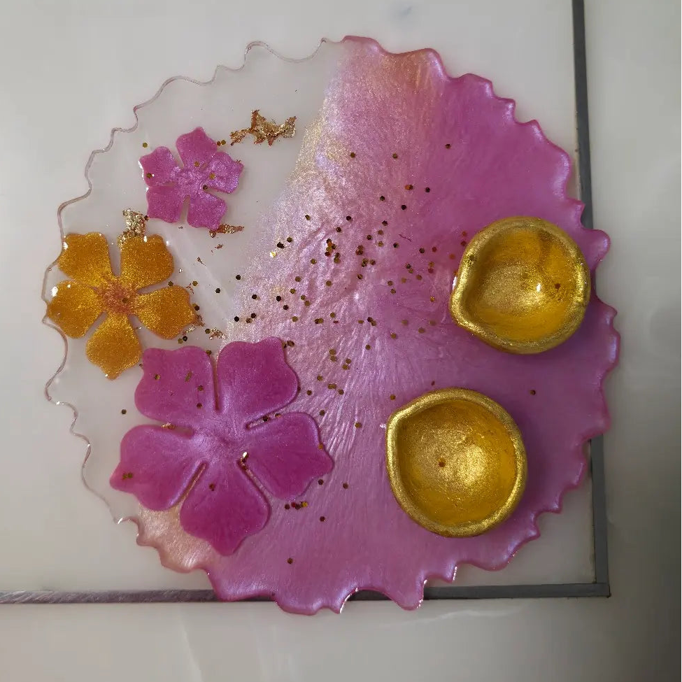 Handmade Resin Pooja Thali