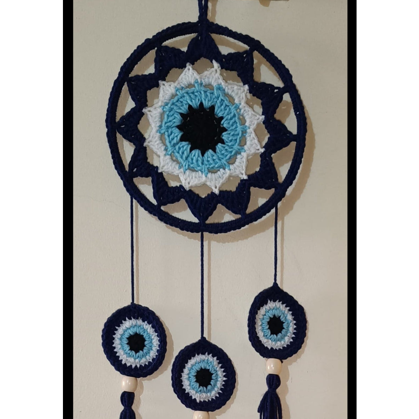 Handmade Crochet Evil Eye Dreamcatcher
