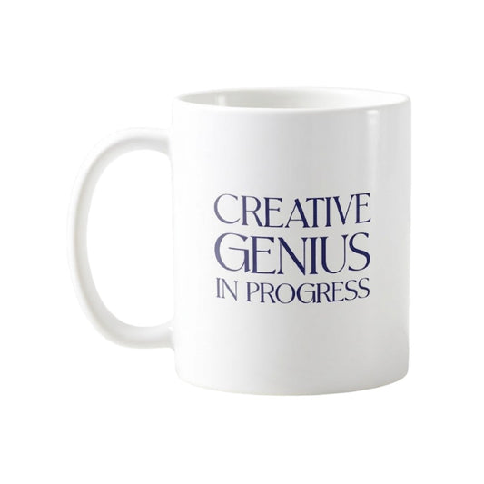 Creative Genius In Progress Sublimation Mug - White - Design 1