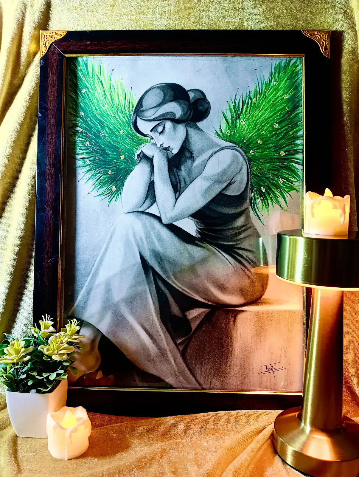 Handmade Mixed Media Portrait