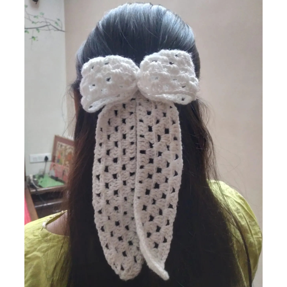 Handmade Macrame Bow Clip