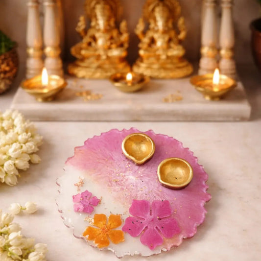 Handmade Resin Pooja Thali