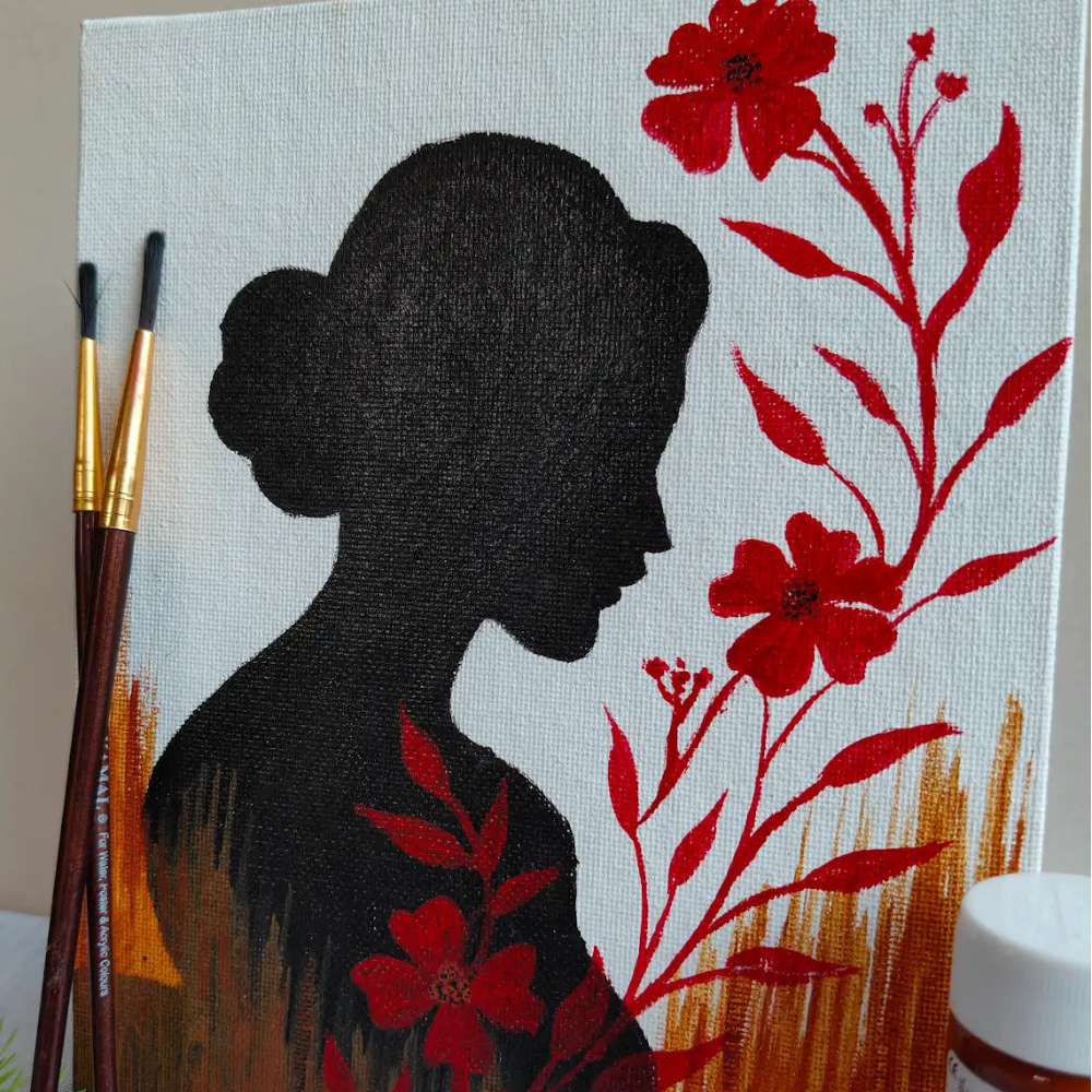 Handmade Acrylic Canvas Portrait