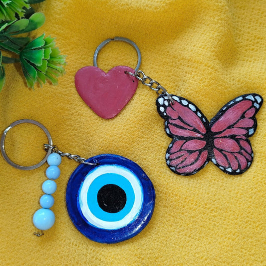 Handmade Clay Keychain Set