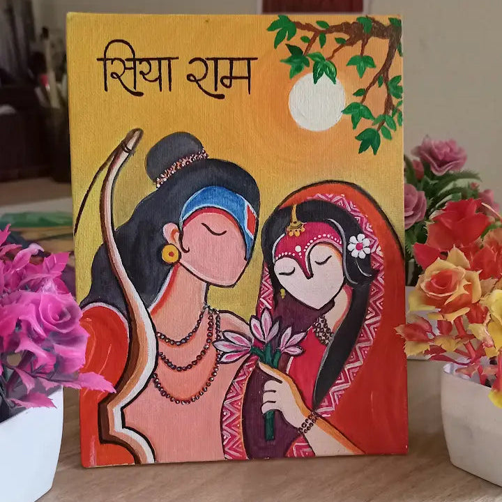 Handmade Siya Ram Canvas