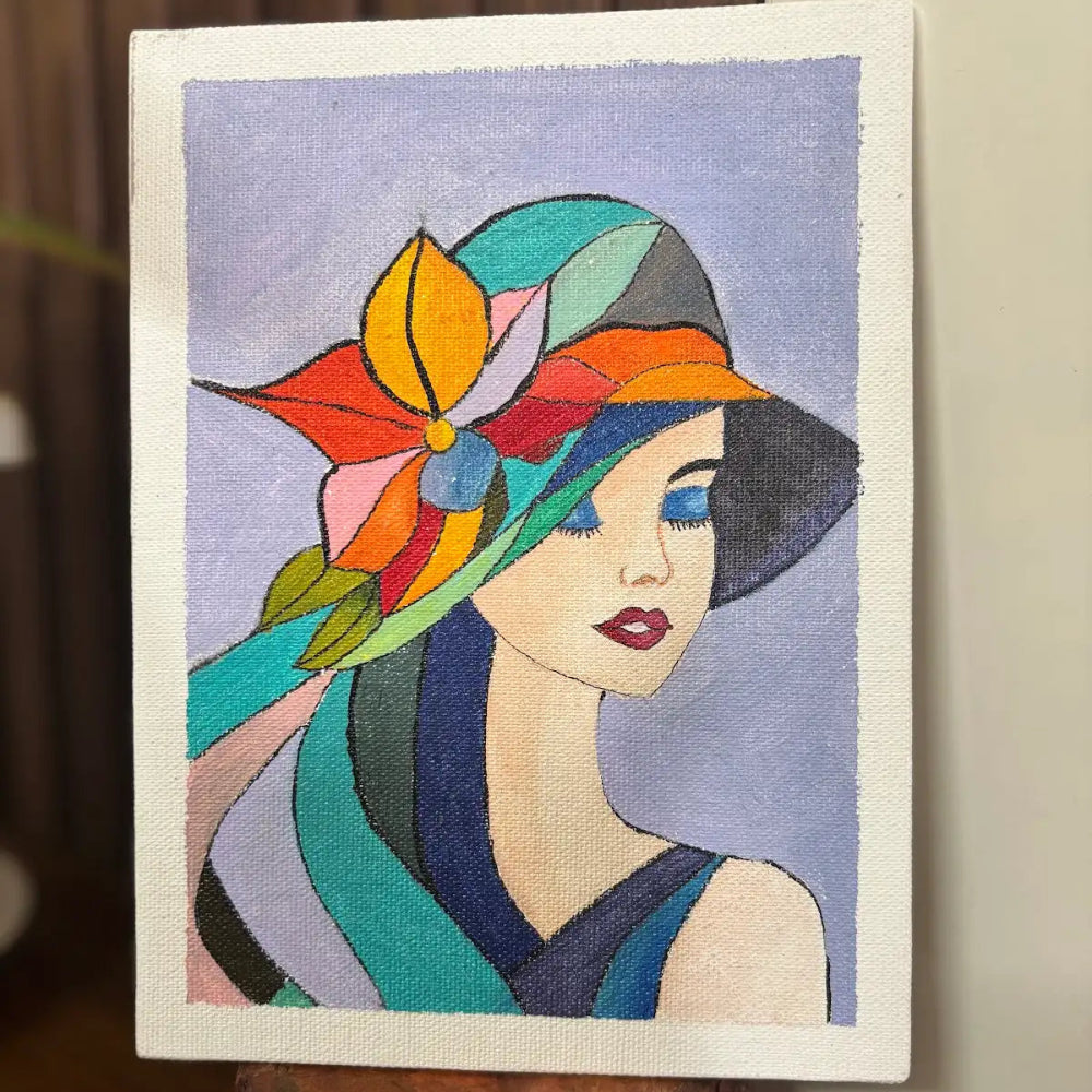 Handmade Acrylic Modern Portrait