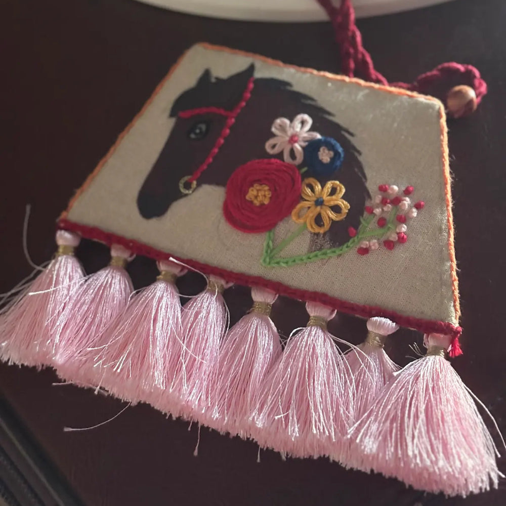 Handmade Thread Horse Necklace