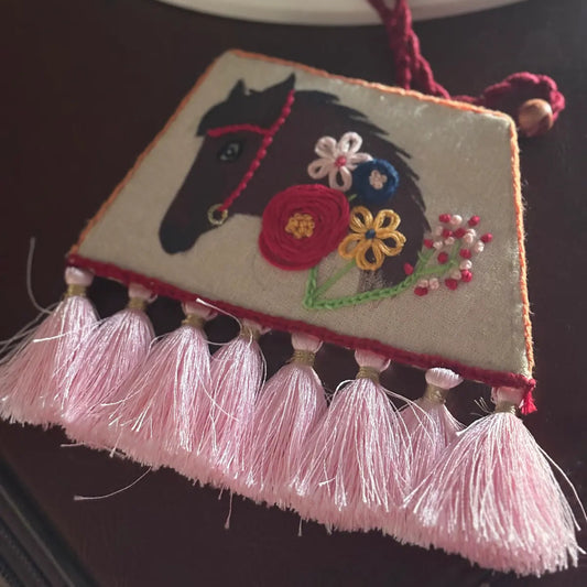 Handmade Thread Horse Necklace