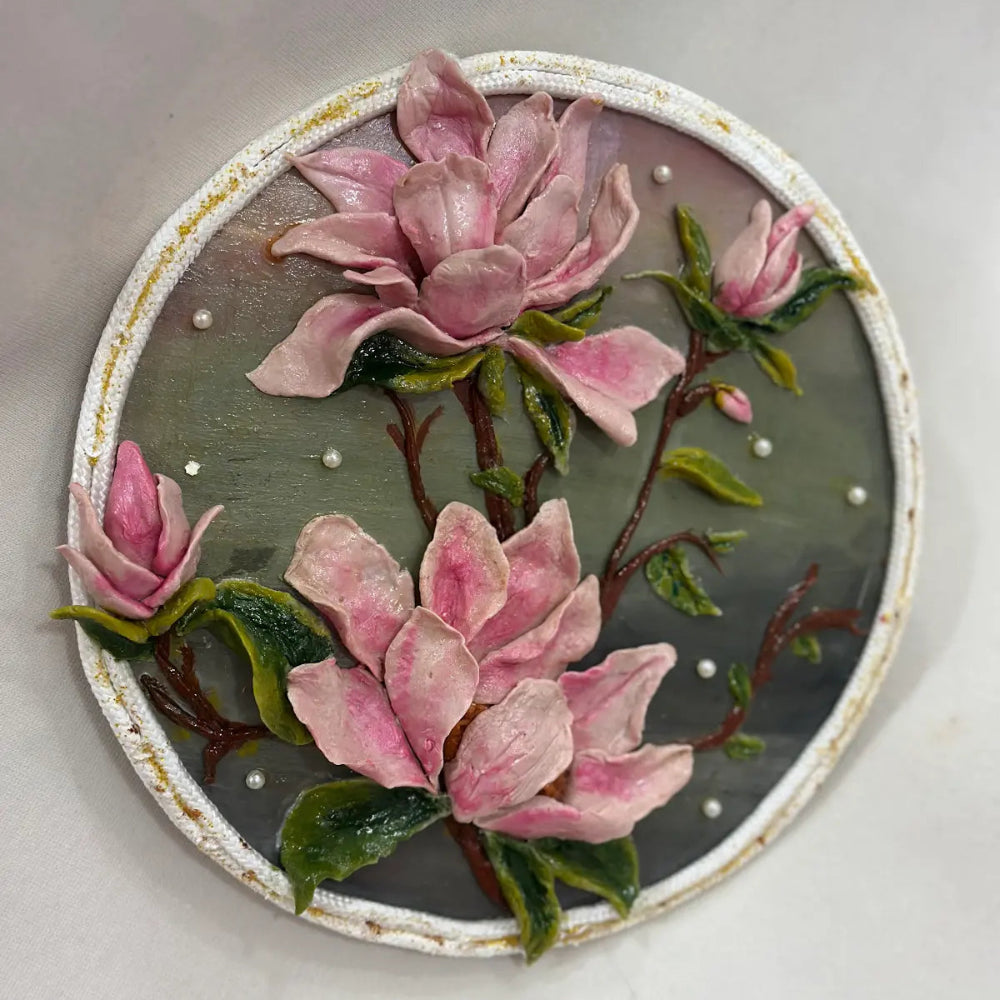 Handmade Clay Floral Wall Art
