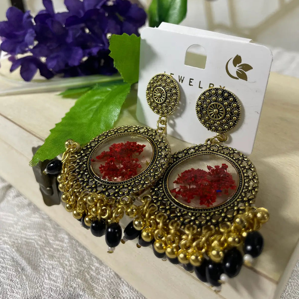 Handmade Resin Floral Earrings