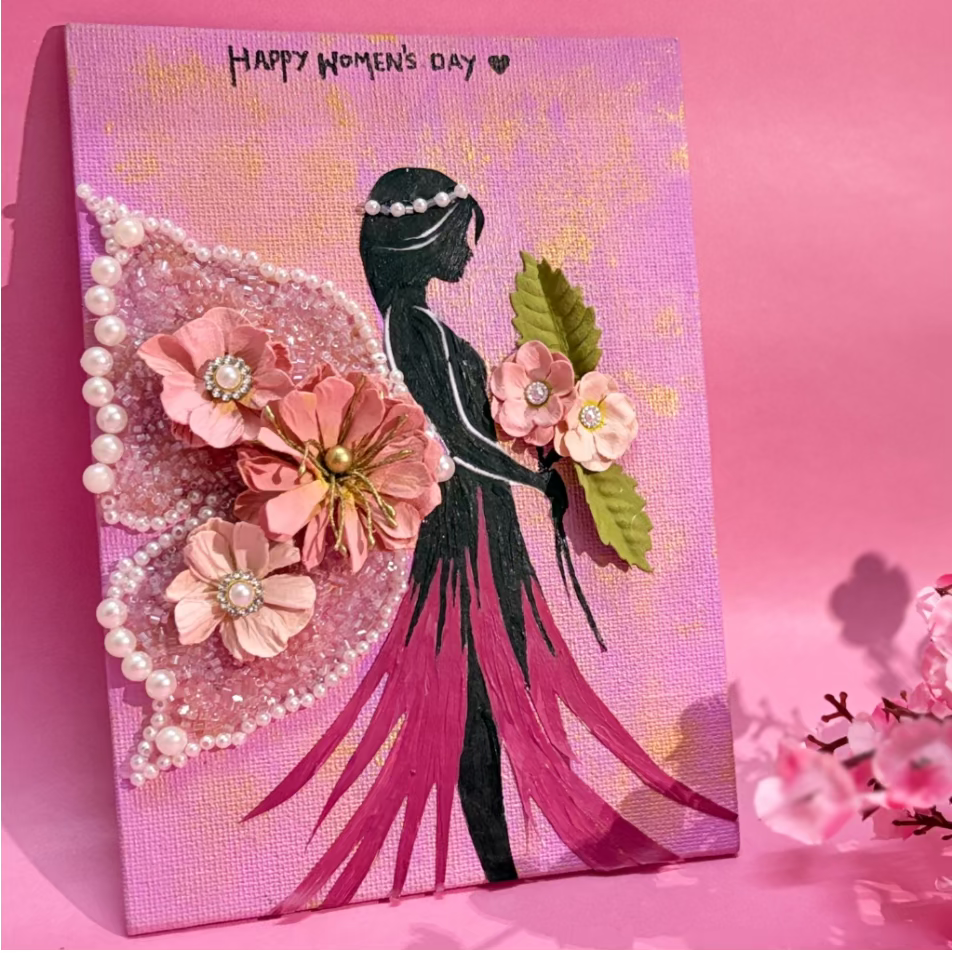 Handmade Pearl Canvas Art