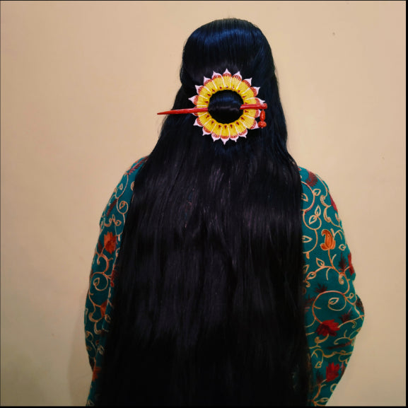 Handmade Clay Floral Hair Pin