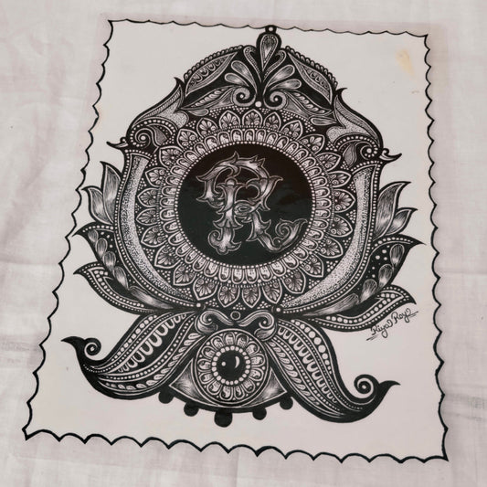 Handmade Mandala Name Art