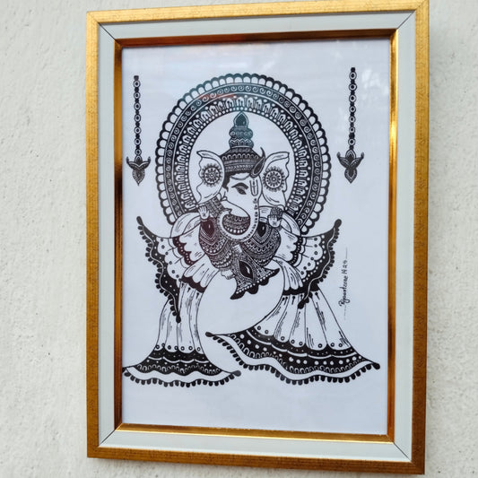 Handmade Mandala Ganesha Wall Art