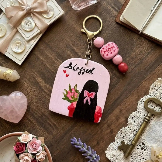 Handmade Clay Keychain Charm