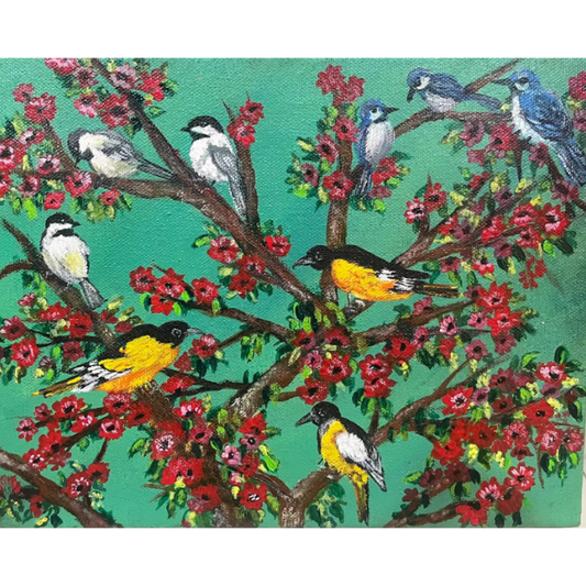 Handmade Acrylic Bird Canvas