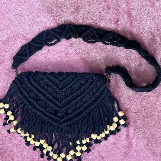 Handmade Cotton Macrame Sling Bag