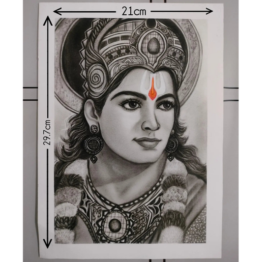Handmade Charcoal Portrait Artwork