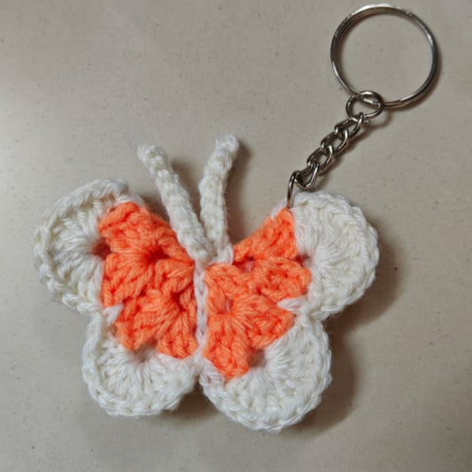 Handmade Crochet Butterfly Keychain