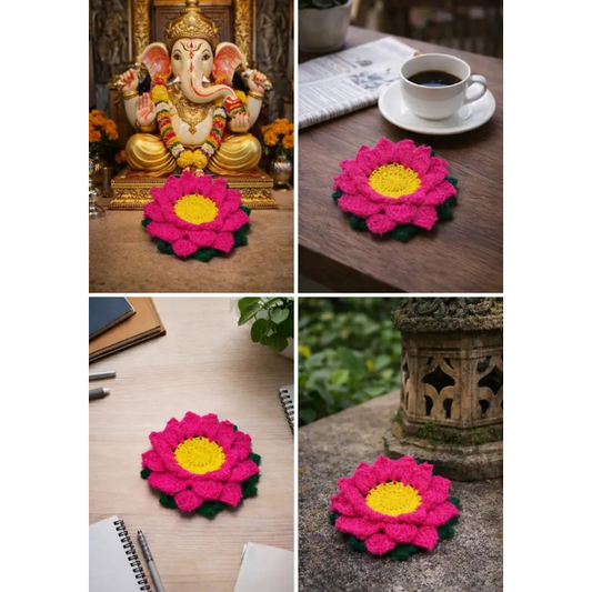 Handmade Crochet Lotus Decor