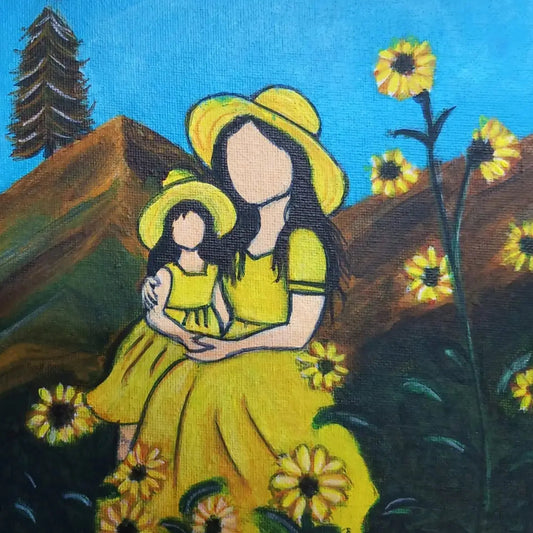 Handmade Acrylic Mother Artwork