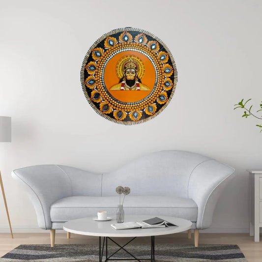 Handmade Hanuman Mandala Wall Art