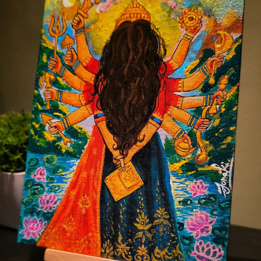 Handmade Acrylic Goddess Canvas