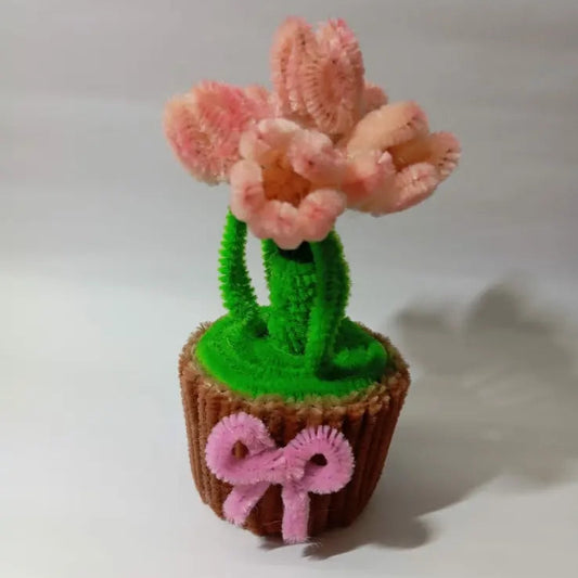 Handmade Velvet Tulip Pot
