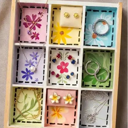 Handpainted Wooden Jewelry Organiser