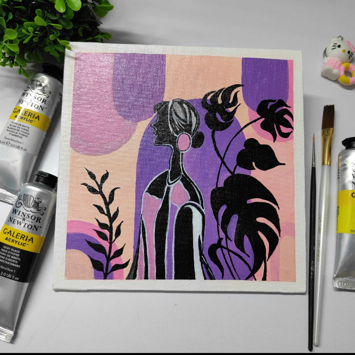 Handmade Acrylic Silhouette Canvas