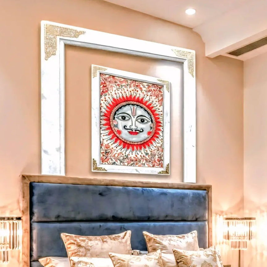 Handmade Madhubani Sun Wall Art