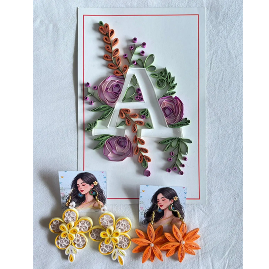 Handmade Quilling Floral Set