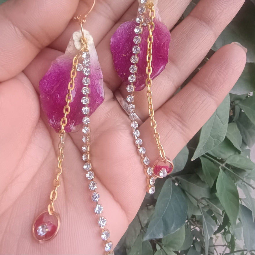 Handmade Resin Orchid Earrings