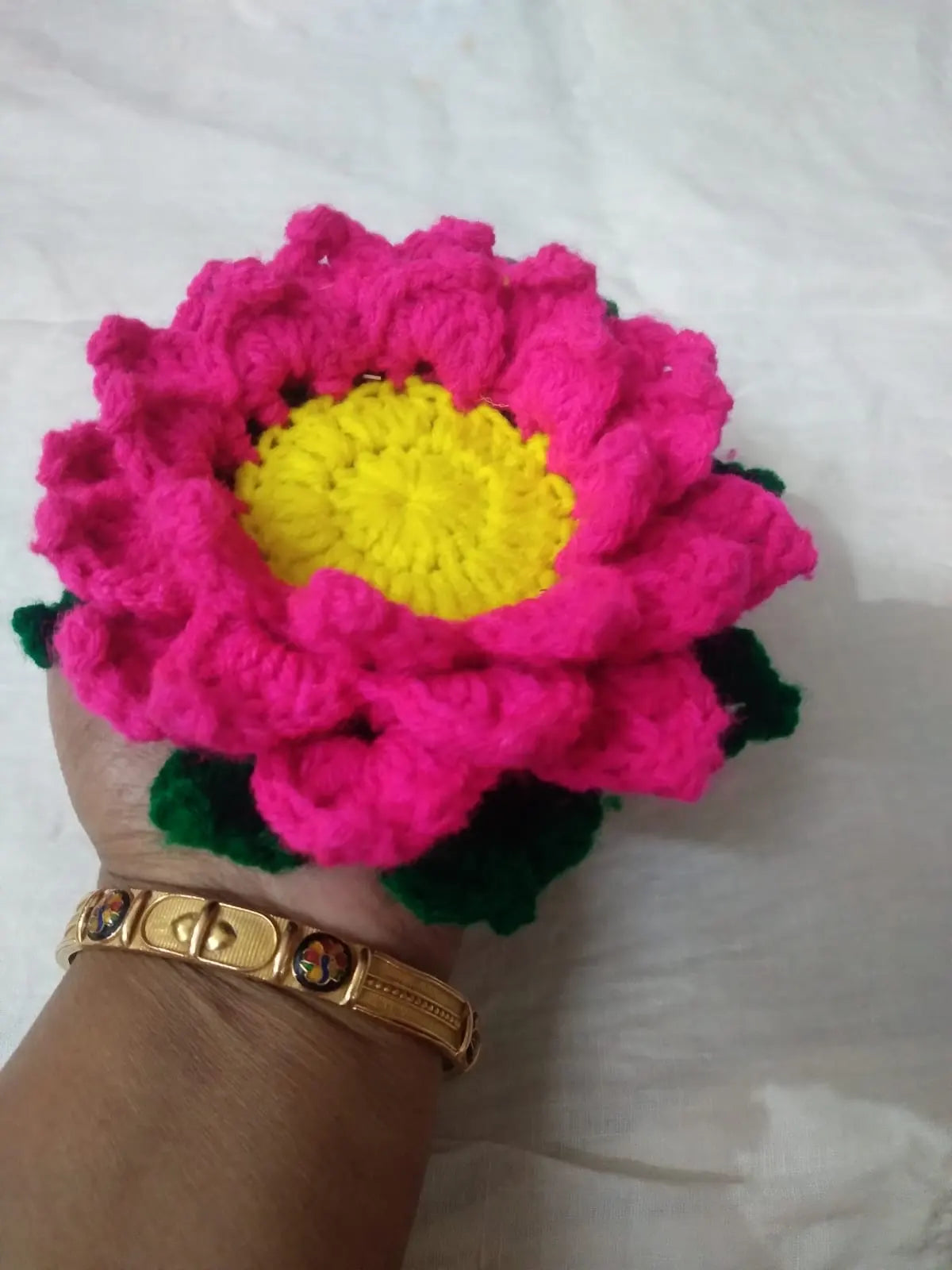 Handmade Crochet Lotus Decor