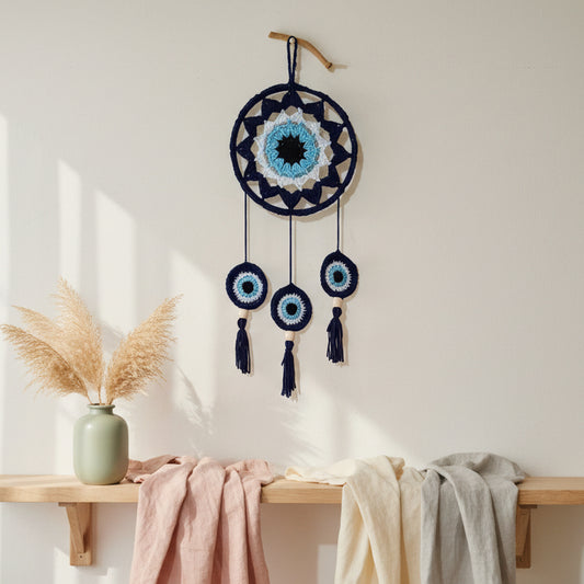 Handmade Crochet Evil Eye Dreamcatcher