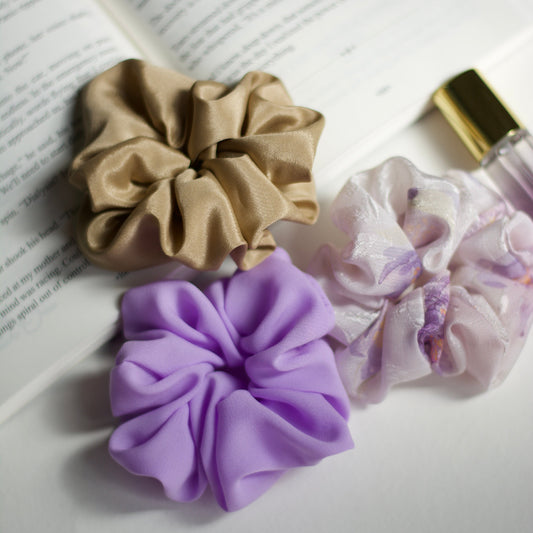 Handmade Crepe Satin Scrunchies
