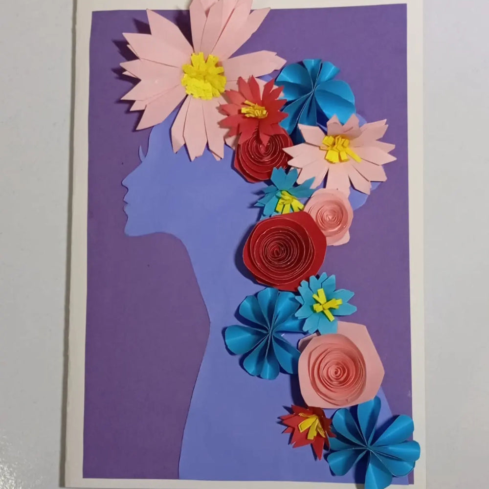 Handmade Paper Floral Greeting Card