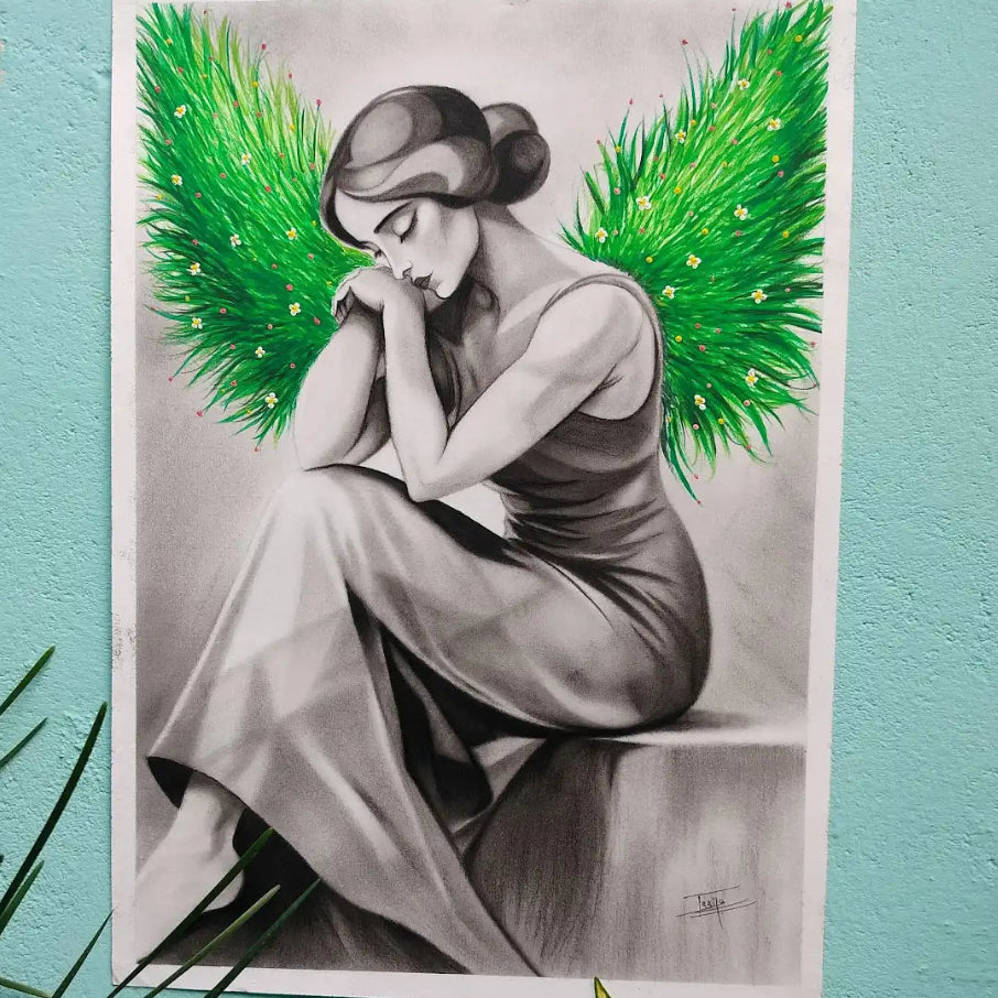 Handmade Mixed Media Portrait