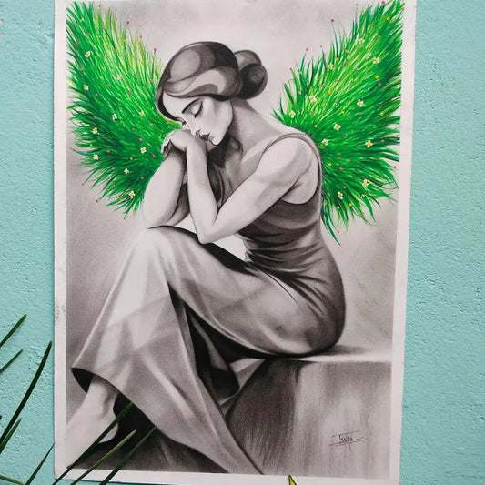 Handmade Mixed Media Portrait