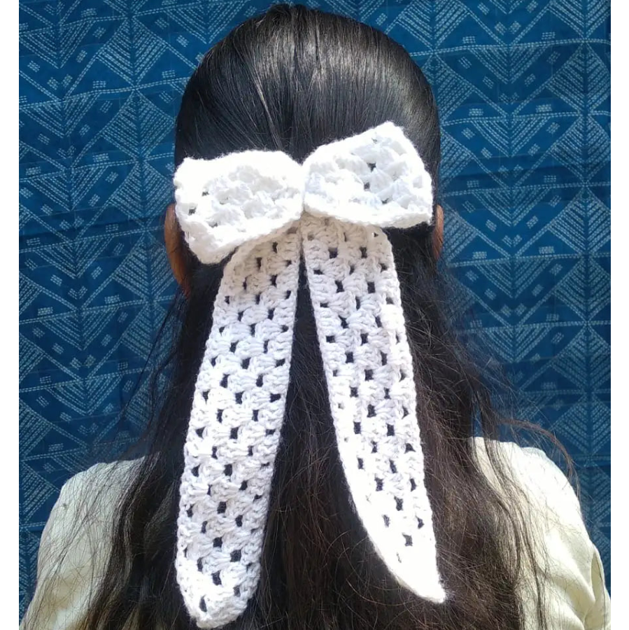 Handmade Macrame Bow Clip