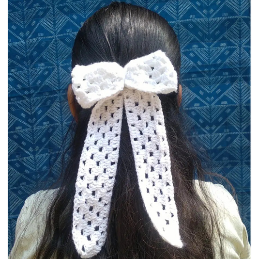 Handmade Macrame Bow Clip