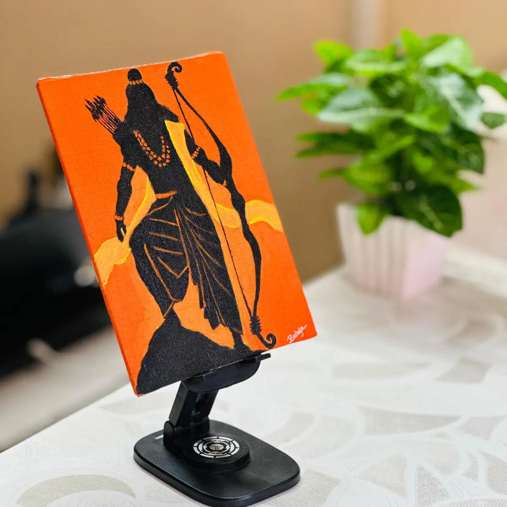 Handmade Canvas Ram Silhouette