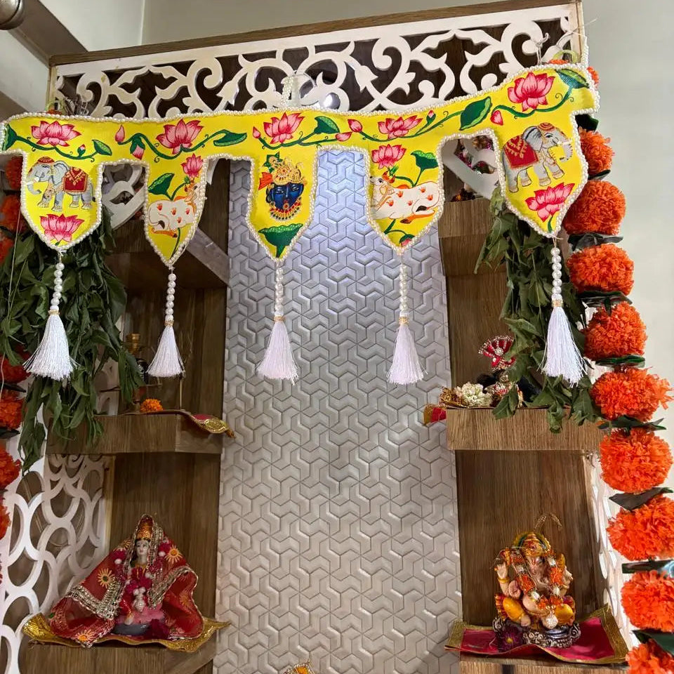 Handmade Canvas Temple Toran
