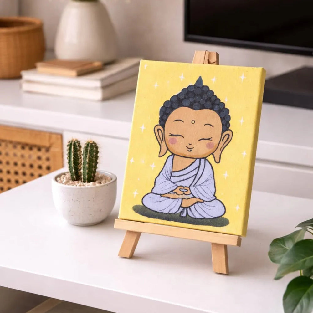 Handmade Buddha Canvas Painting