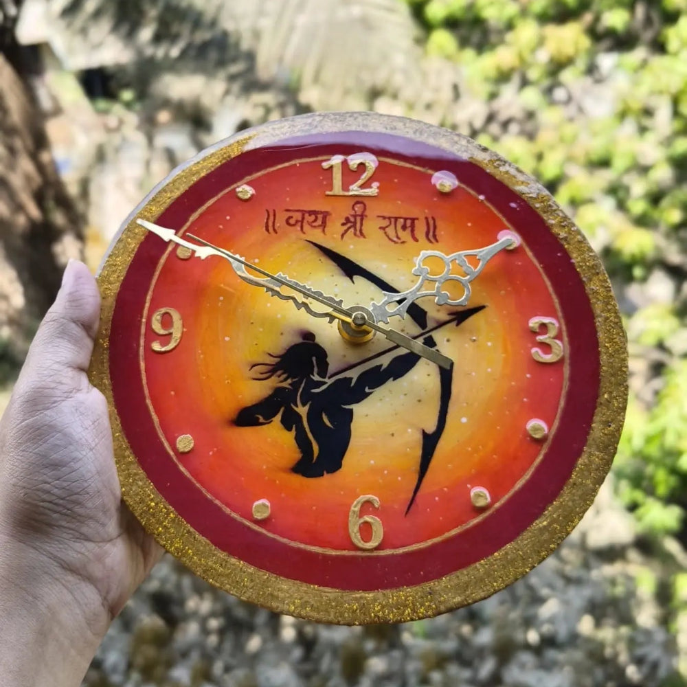 Handmade Resin Ram Clock