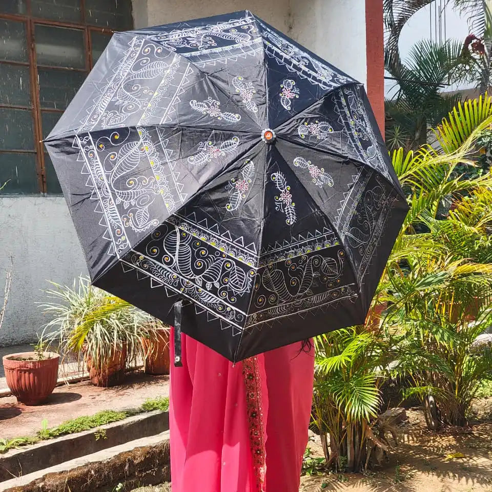 Handmade Alpona Umbrella Art