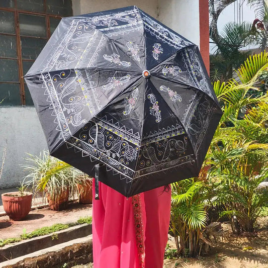 Handmade Alpona Umbrella Art